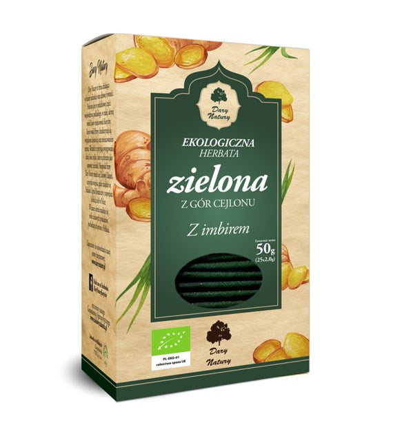 Herbata Zielona z Imbirem EKO 25x2g