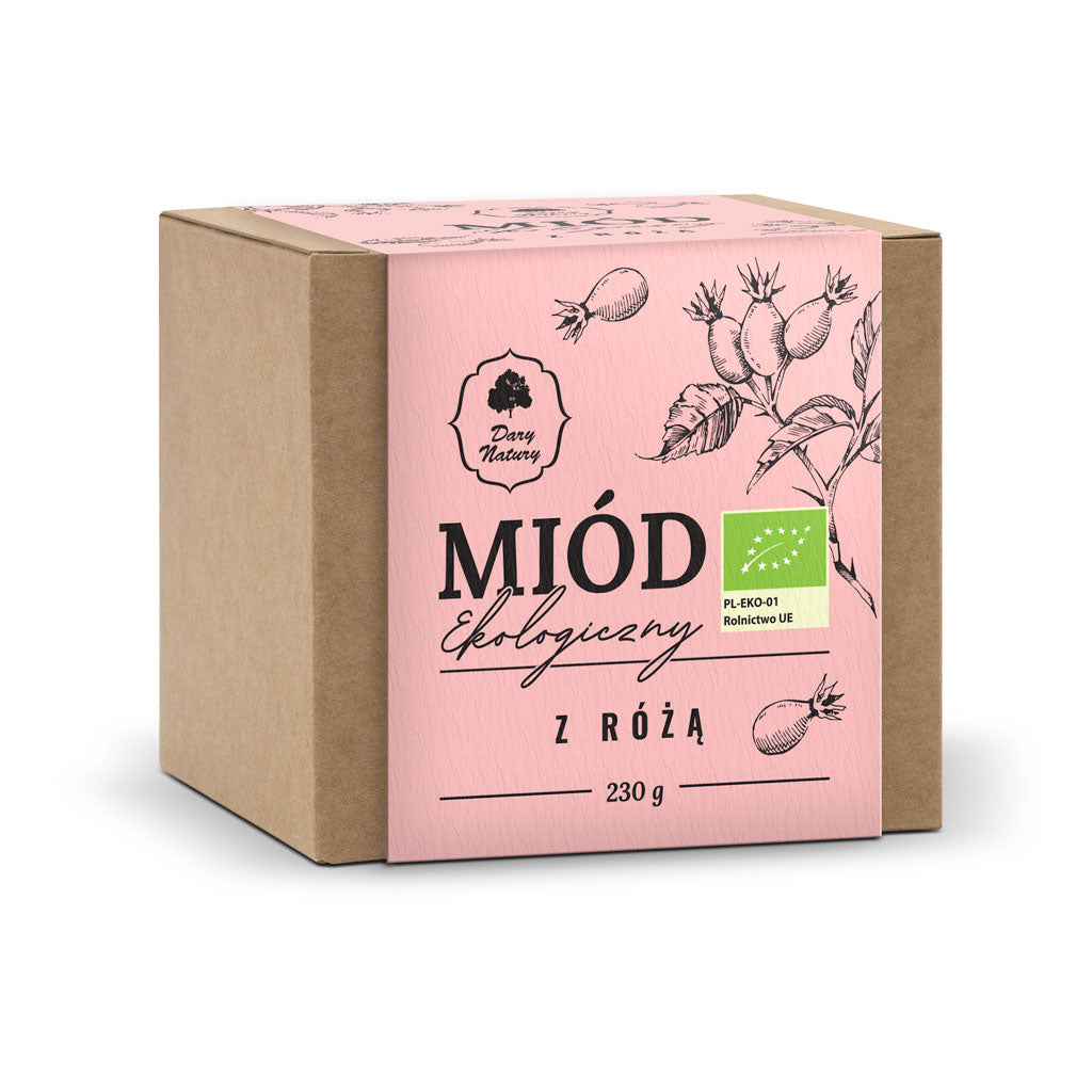 🌹 Miód z Różą EKO 230g – Esencja Elegancji i Smaku