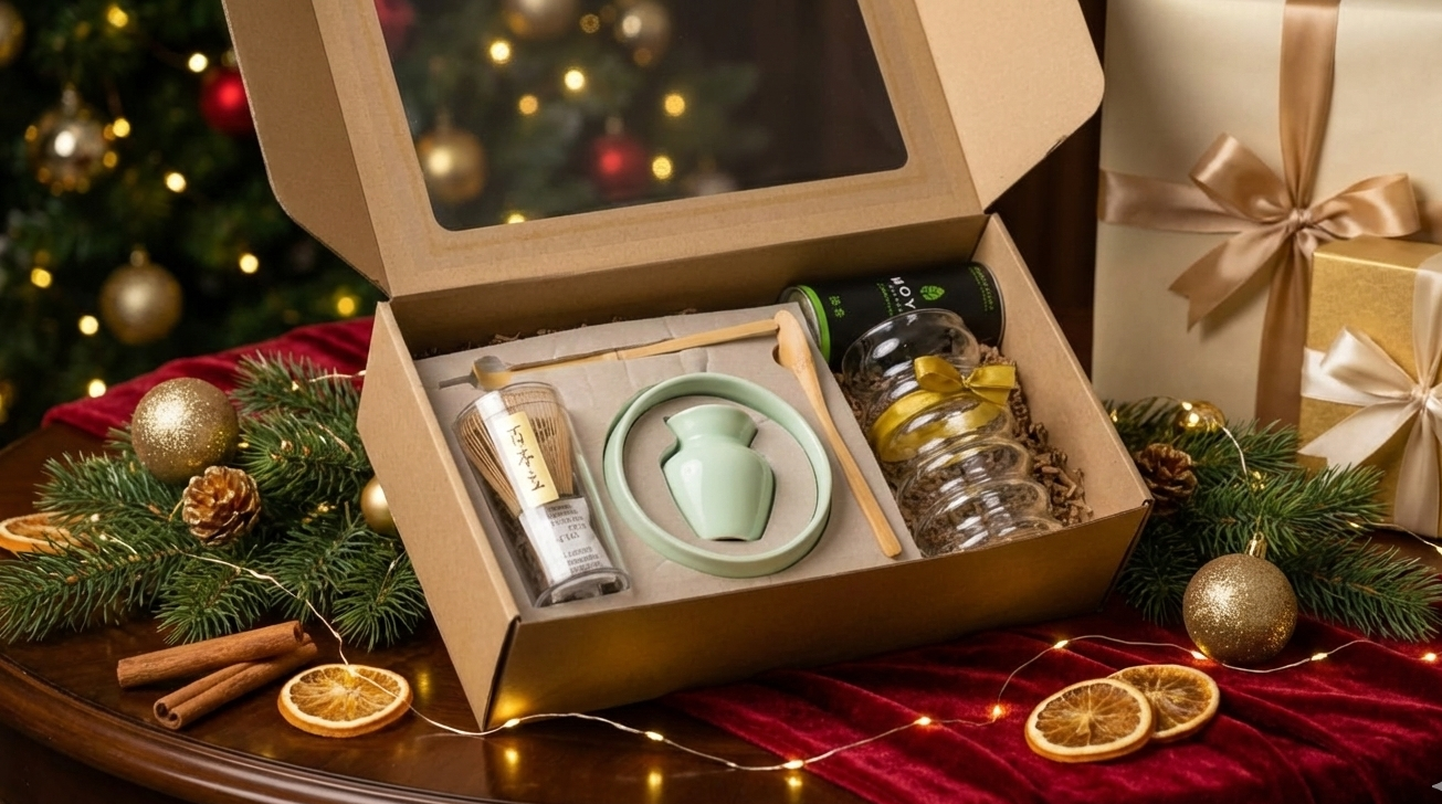 Twój Codzienny Rytuał Energii – Zestaw Premium z Matchą i Szklanką buble