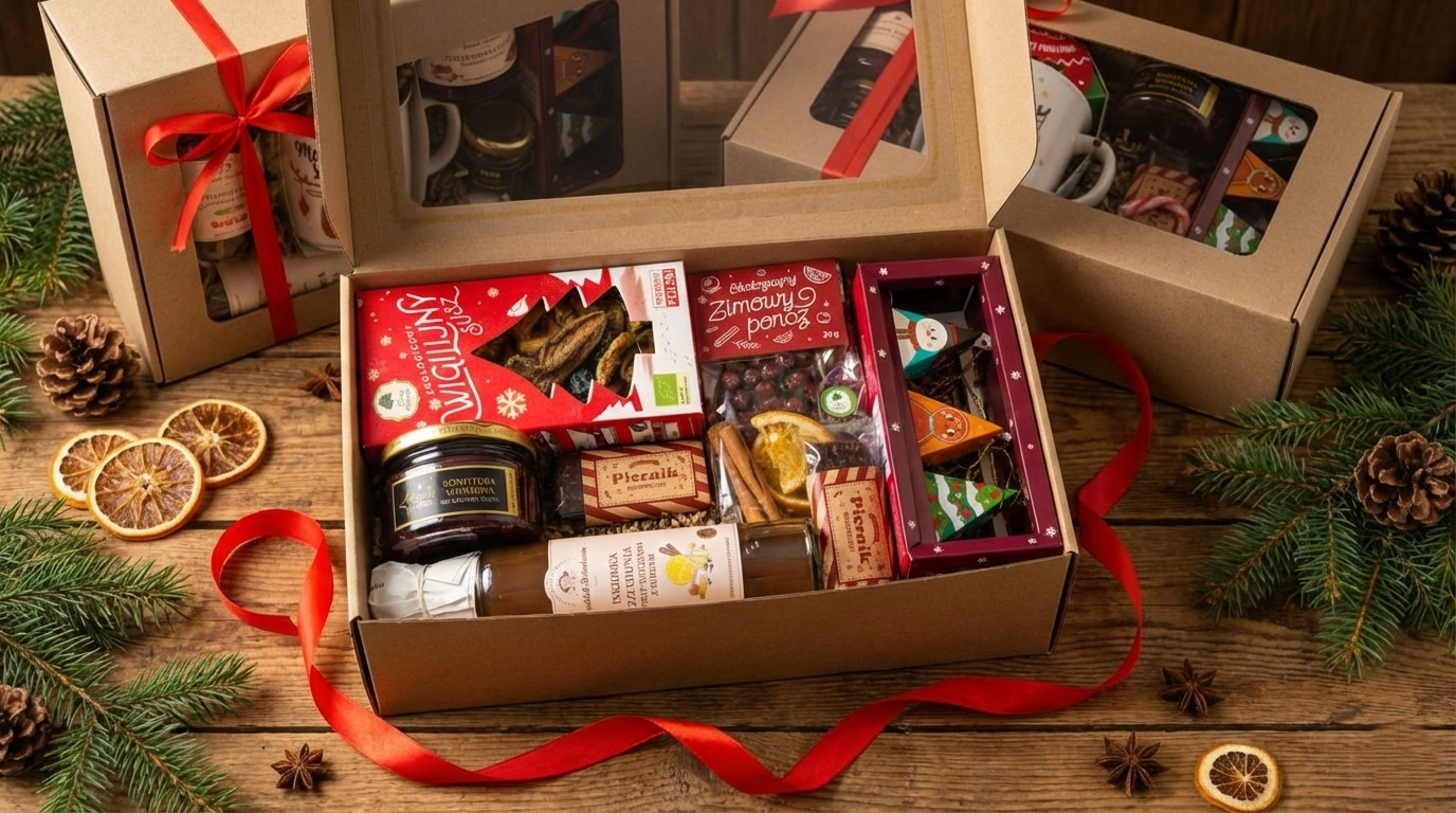 🎄🎁 Zestaw Prezentowy "Zimowy Relaks z Iskierką" – Pudełko Pełne Świątecznego Ciepła ✨