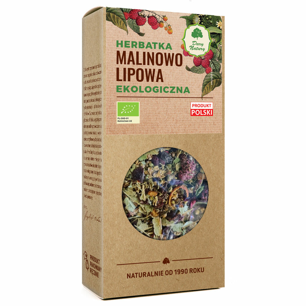 Ekologiczna Herbatka Malinowo-Lipowa 80G