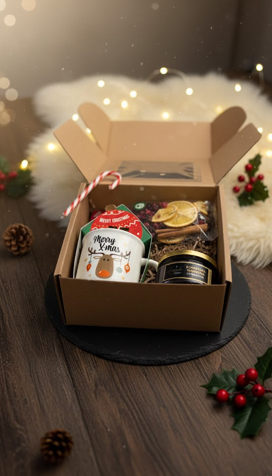 🎁 Zimowy zestaw z Kubkiem  prezentowym z pralniami – Idealny Prezent na Chłodne Dni! 🎁